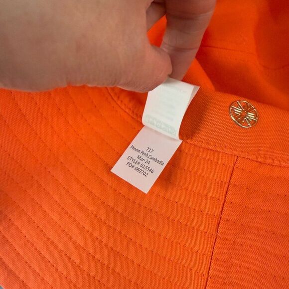 Lilly Pulitzer Blue Floral Reversible Bucket Sun Hat UPF 50 Bahamian Rhapsody - Picture 8 of 11